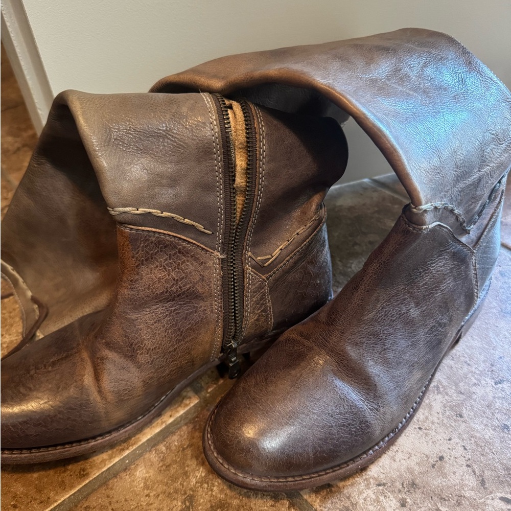 Bed Stu Brown Lace Up Boots